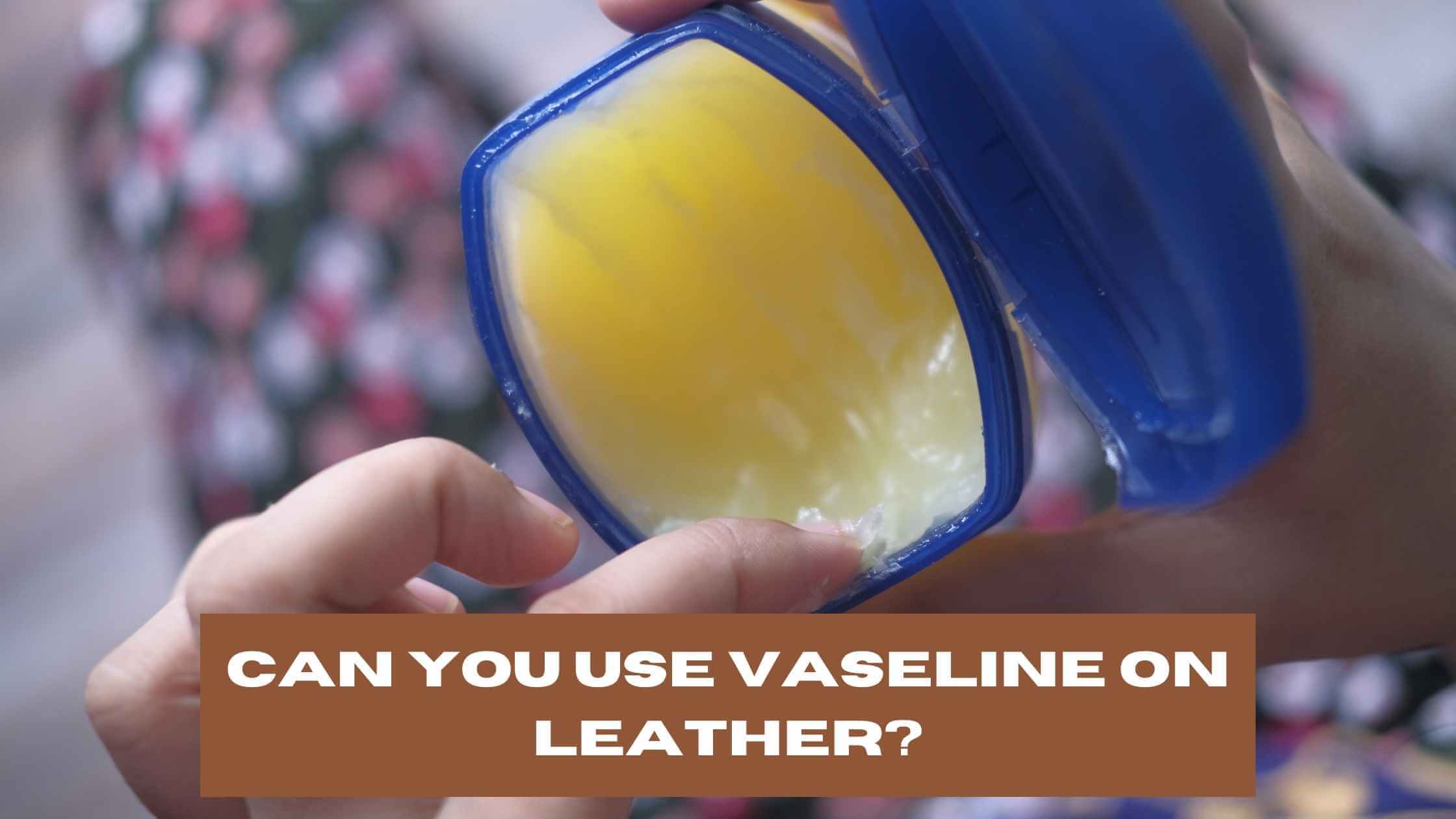 is vaseline good for leather sofa
